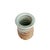 Rustic Artisan Stamped Wheel Thrown Pottery Bud Vase - Textured Spiral Rustic Glaze For Sale - Image 3 of 4