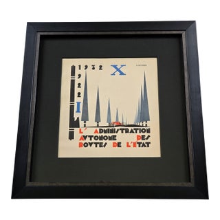 Attilio Calzavara 1935 "L' Administration Autonome Des Routes Des L'État" For Sale