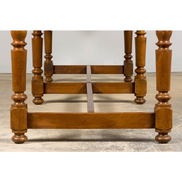 Mid-19th Century French Provincial Walnut Harvest Table For Sale - Image 16 of 18