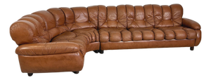 Italian Leather Sofa, 1970s