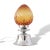 Brown Small Modernist Chromed Metal Amber Glass Pine Cone Table Lamp, 1960s For Sale - Image 8 of 8
