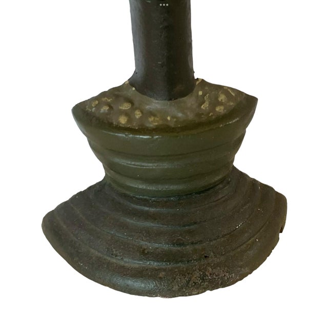 Vintage Fruit Apple Tree Painted French Cast Iron Doorstop For Sale - Image 4 of 9