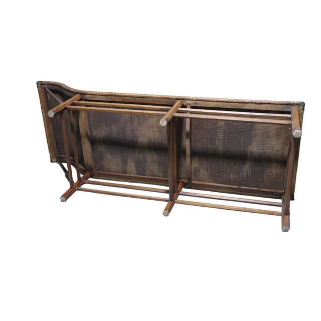 1950s Beautiful Mid Century 1950s Craftsman Style Rattan Chaise Longue by j.b. Van Sciver Co. For Sale - Image 5 of 8