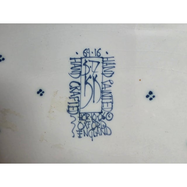 Hand painted ceramic platter from Isis Ceramics, Oxford, England. Founder Deborah Sears created the Isis Ceramics...