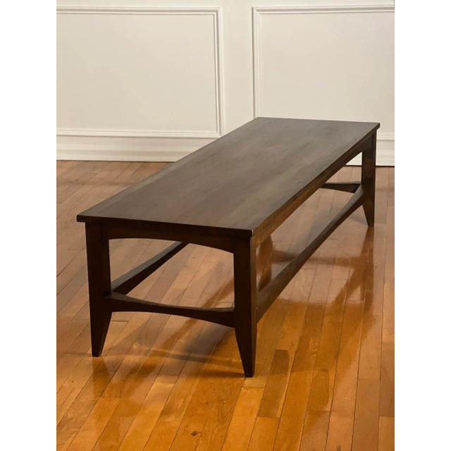 Brown Mid 20th Century Scandinavian Dark Walnut Coffee Table - Refinished For Sale - Image 8 of 11
