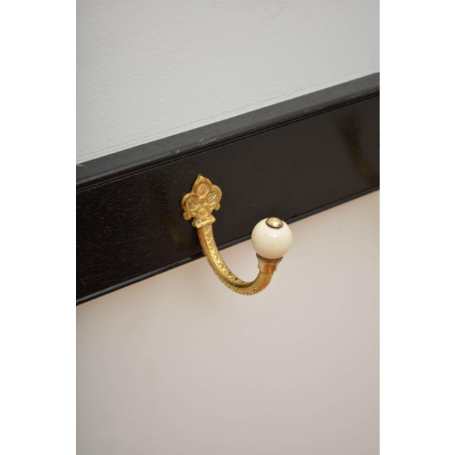 Ebonised Brass and Ceramic Coat Hooks, 1880, Set of 2 For Sale - Image 18 of 18