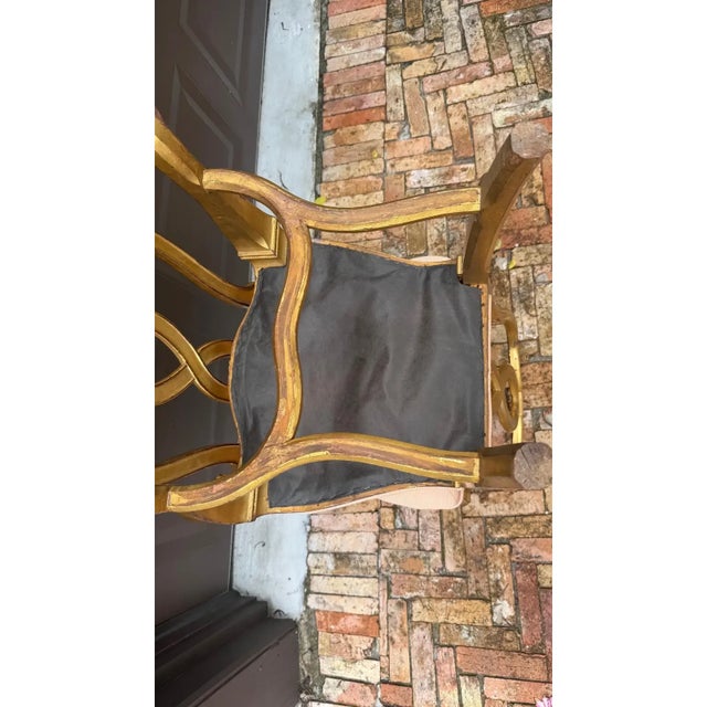 Late 20th Century Pair of Gilded Hollywood Regency Side Chairs in the Style of Rose Tarlow For Sale - Image 17 of 18
