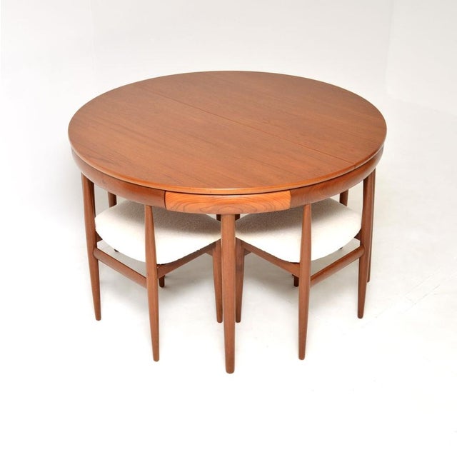 Brown Vintage Danish Teak Dinette Dining Table and Chairs by Hans Olsen for Frem Røjle, 1960, Set of 7 For Sale - Image 8 of 18
