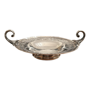 Vintage Silverplate Pierced Handled Dish