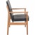 Arne Vodder 431 lounge chair with a frame of teak and upholstery in black leather. The chair is from the 1970s and appears...
