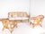 Mid-Century Modern Floral Palm Rattan Lounge Set, 1970s, Set of 3 For Sale - Image 3 of 15