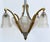 1930s 1930s Art Deco Gilt, Silvered Bronze Chandelier, Frosted Glass Shades For Sale - Image 5 of 14