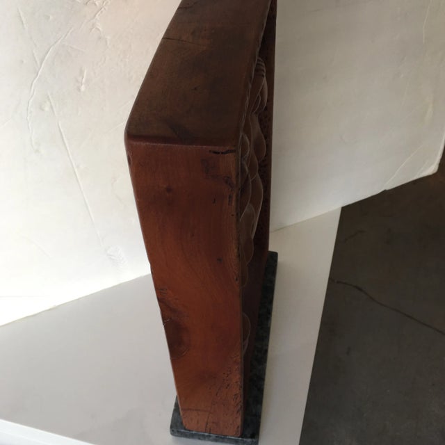 J. Terkiel Carved Wood Relief Sculpture Signed, Titled and Dated For Sale - Image 12 of 13