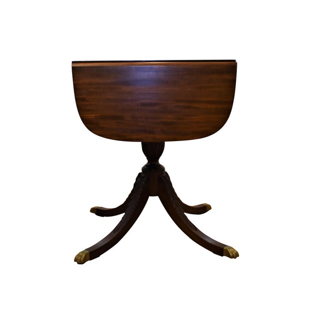 Antique Pembroke Mahogany Duncan Phyfe Styled Drop Leaf Coffee Table