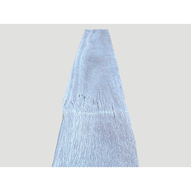Andrianna Shamaris Super Rare Monumental Teak Wood Bench For Sale - Image 11 of 18