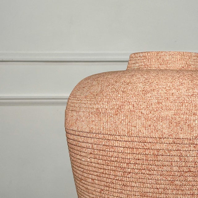 80's Postmodern Corrugated Cardboard Vase by Flute For Sale - Image 4 of 5