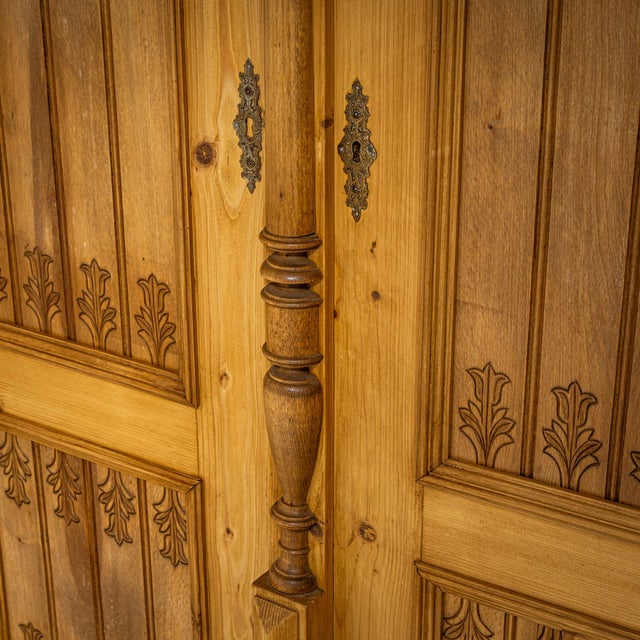 Antique German Softwood Wardrobe, 1890s For Sale - Image 6 of 7