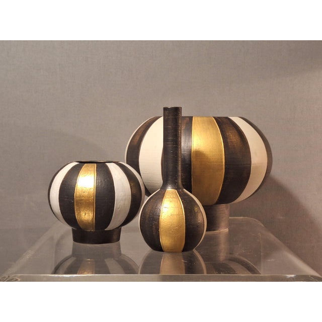 Black Vintage Vases by Peter Müller, 1970s, Set of 3 For Sale - Image 8 of 8