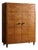 Art Deco Wardrobe in Burl Walnut, Italy, 1930s For Sale