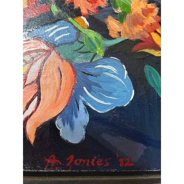 Wood 1980s Large Contemporary Still Life Painting For Sale - Image 7 of 10