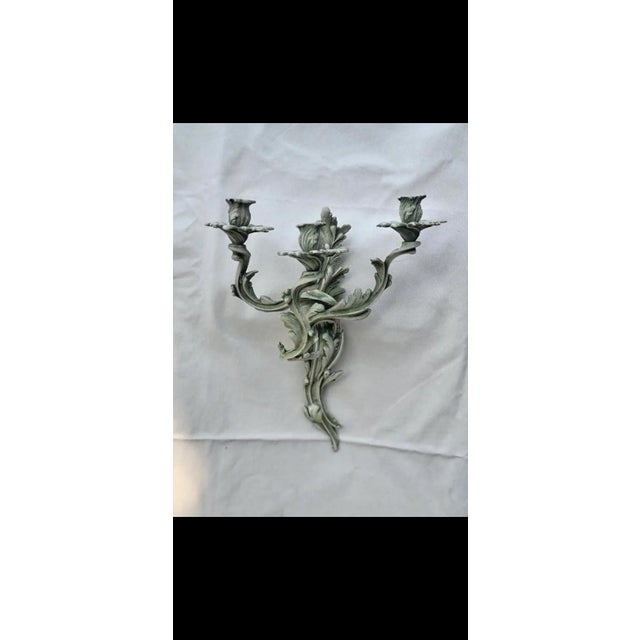 Wrought Iron Rococo Wall Sconces For Sale In Los Angeles - Image 6 of 6