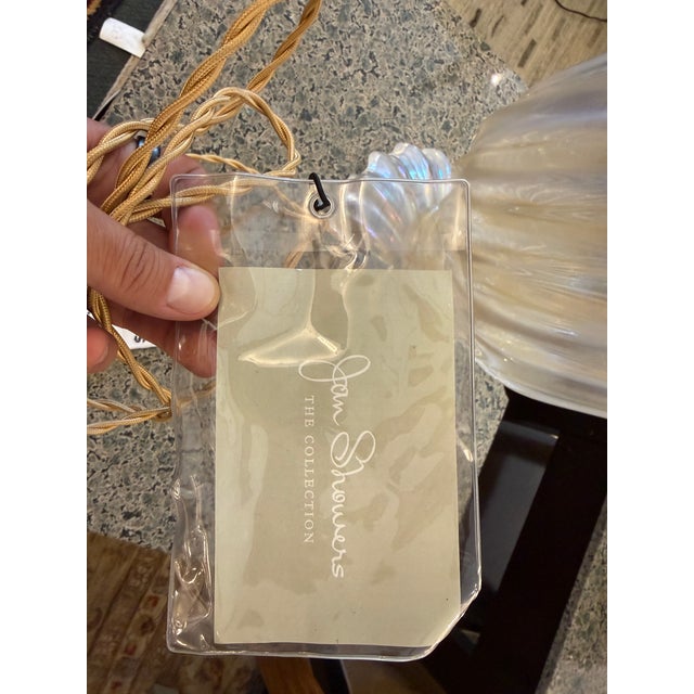 Jan Showers for Kyle Bunting Murano Glass Swirl Table Lamp With Gold Leaf For Sale - Image 11 of 12