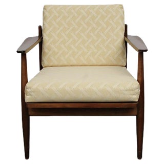 Yellow Padded Armchair, 1960s For Sale