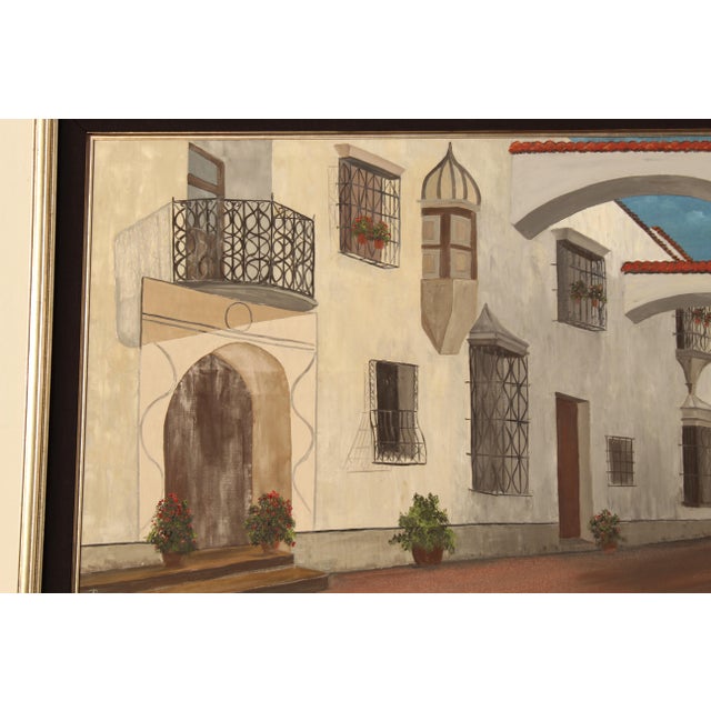 Mediterranean Cityscape Original Painting For Sale In San Diego - Image 6 of 12