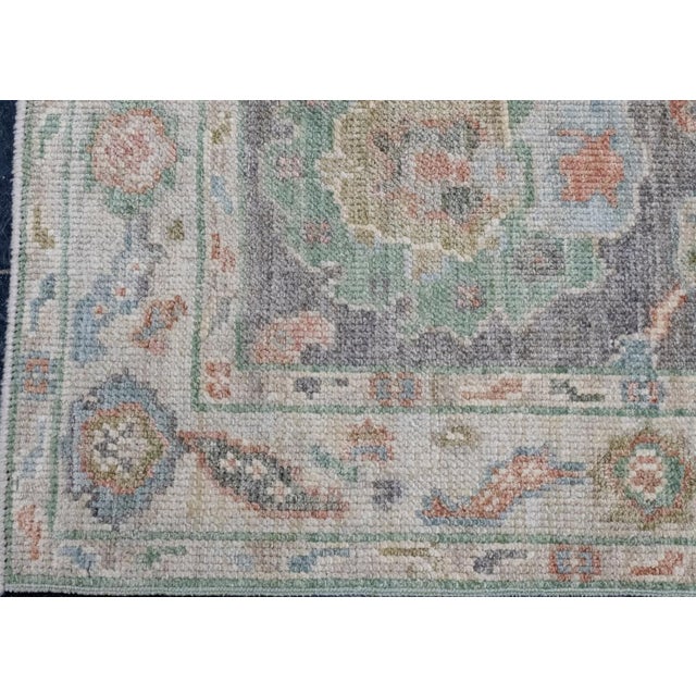 Turkish Turkish Oushak Runner Rug 2'10" x 8'1" For Sale - Image 3 of 8