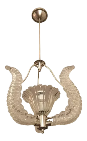 Mid-Century Chandelier in the Manner of Barovier and Toso
