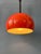 Large Vintage Space Age Red Metal Pendant Lamp For Sale - Image 4 of 11