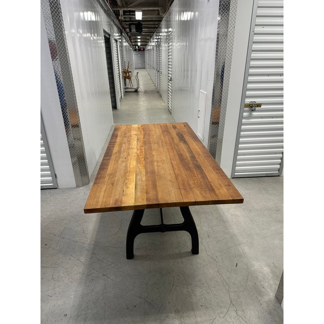 Wrought Iron and Walnut Dining Table For Sale In Raleigh - Image 6 of 7