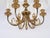 1960s Spanish Louis XVI Style Hunter Green Bouillotte 6-Light Chandelier For Sale - Image 12 of 16