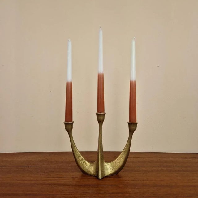 Brutalist Candleholder from Gilde Handwerk, 1950s, in Flawless conditions. Designed 1950 to 1959