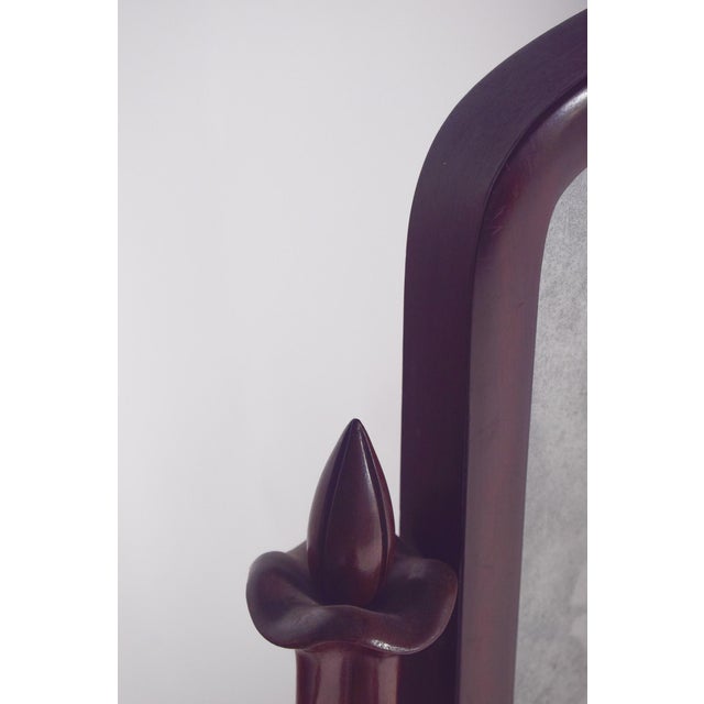 Brown English Dressing Table Mirror with Turnings For Sale - Image 8 of 12