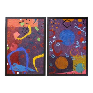Phillip Alder Music In A Night Garden, Contemporary Diptych Abstract Oils on Canvas 2018 For Sale