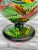 Black Vintage Monkey Pod Lacquered Hand Painted Macaw Parrot Decanter W/ 6 Goblet Cups For Sale - Image 8 of 13