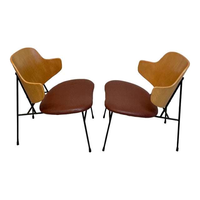 Pair of Original Kofod-Larsen Penguin Chairs Vintage 1960s Danish Design For Sale