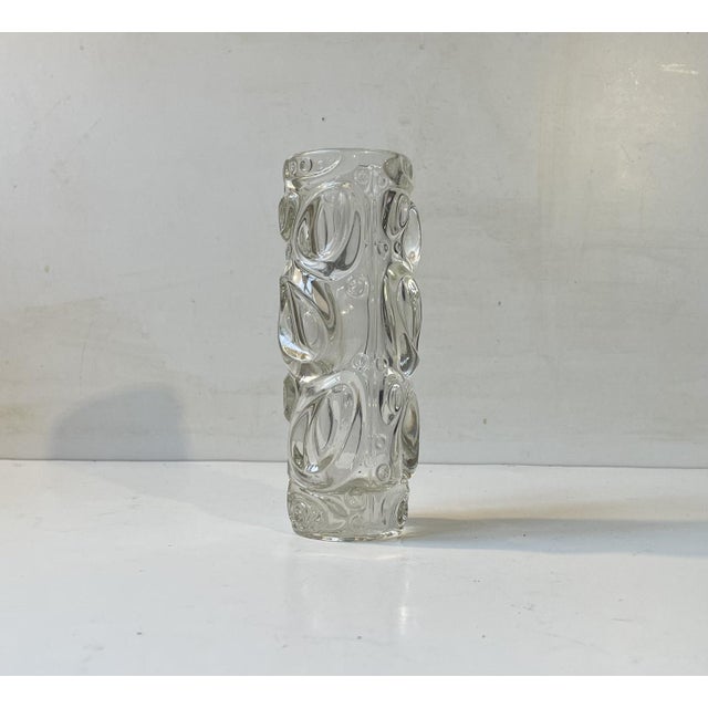 Glass Vintage Glass Vase by Frantisek Peceny for Sklo Union, Czech, 1970s For Sale - Image 7 of 7