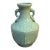 Chinese Celadon Porcelain Elephant Head Vase W/ Wood Stand For Sale