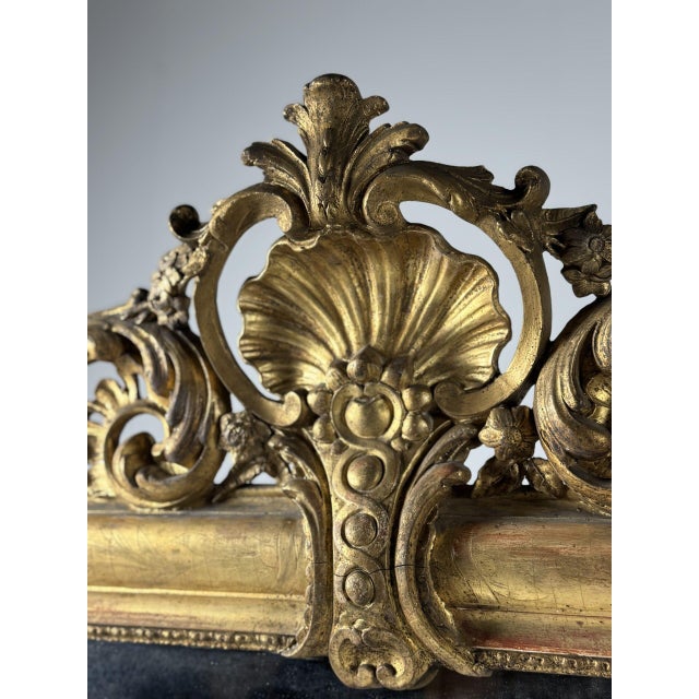 Antique 19th Century French Mirrors with Gilded Frames, Set of 2 For Sale - Image 17 of 18