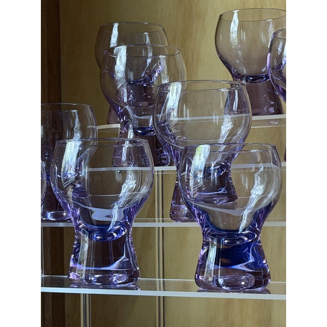Mid-Century Modern Murano Alexandrite Glass Bullicante Goblets, 1962, Set of 12 For Sale - Image 11 of 18