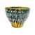 Vintage art pottery planter from the 1970s with bohemian colors, created by ceramicist István Bere. A youthful, cheerful...