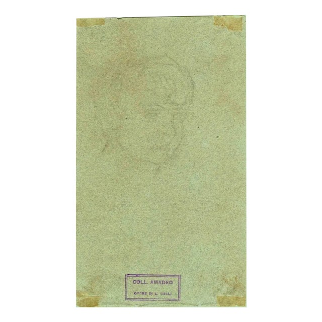 Luigi Galli, The Portrait, Original Drawing, 19th-Century For Sale