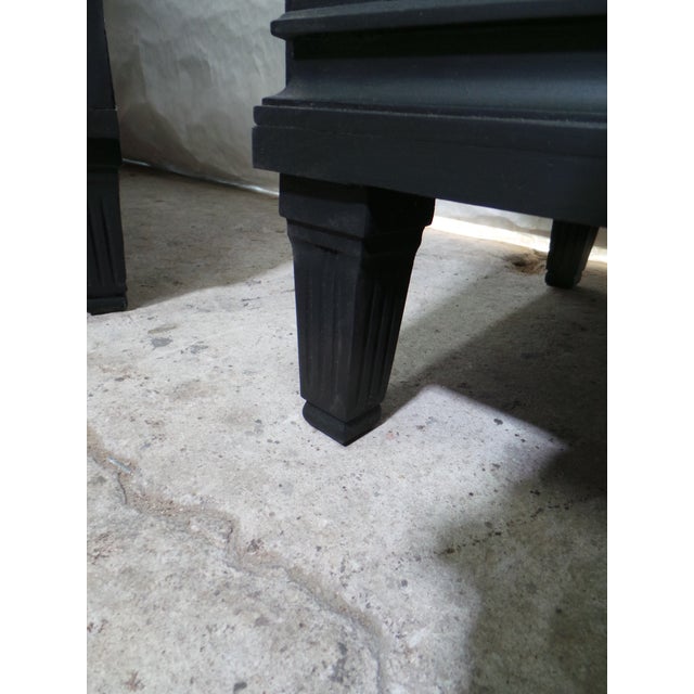 Chest of Drawers Swedish Gustavian Style Midnight Black For Sale - Image 12 of 12
