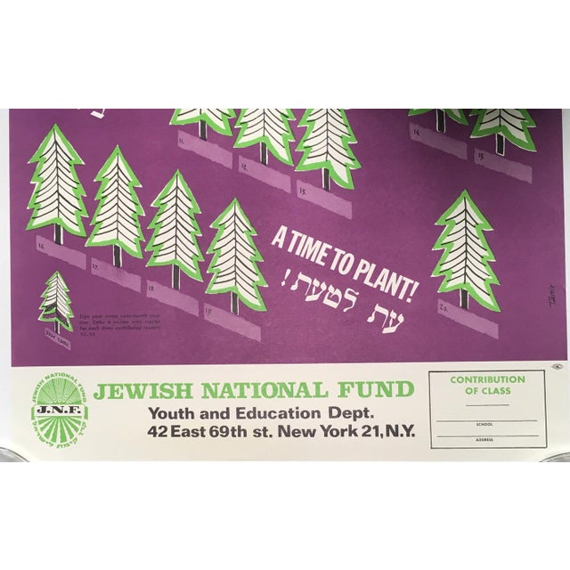 Up for sale is this charming poster produced by the Jewish National Fund to promote the support of the nation of Israel...