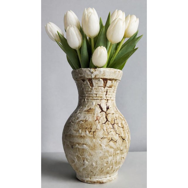 Accolay ceramic vase, 1950s Height 23 cm Diameter approximately 14.5 cm This baluster-shaped Accolay ceramic vase is...