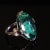 Chrysocolla Cabochon in 14k White Gold Ring For Sale - Image 4 of 4