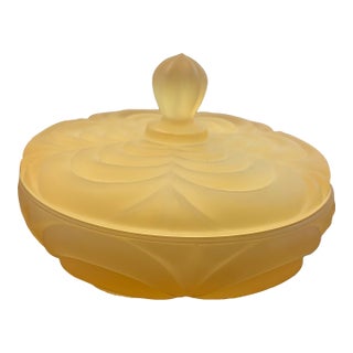 Vintage Art Deco Imperial Glass Candy Dish For Sale