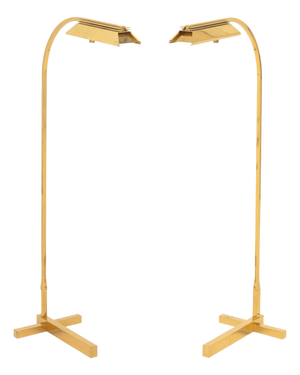 Casella Lighting Adjustable Floor Lamps, Pair